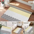 thumbnail image 6 of Area Rug 2x3ft Herringbone Pattern Carpets Indoor Floor Area Mat Doormat Entrance Mat Rugs for Entry Living Room Dining Room Kitchen Bedroom, Vintage Yellow Ombre Grey Sofa Throw Carpet, 6 of 9