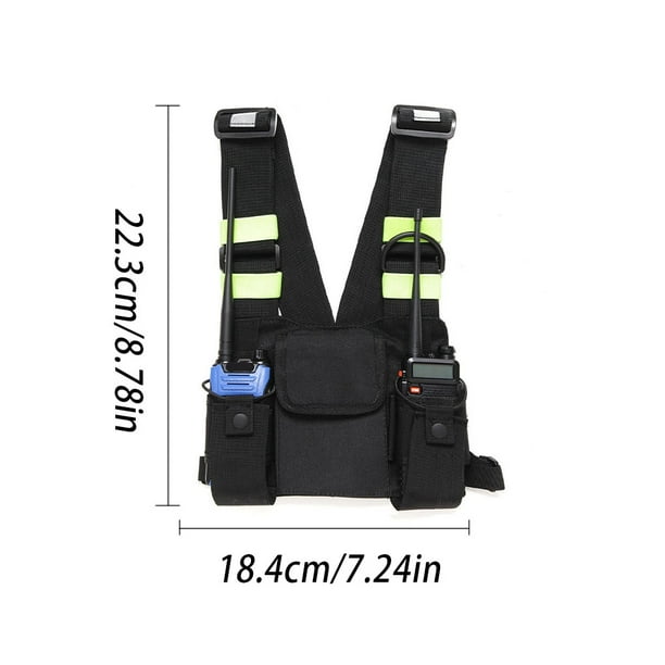 Chest Bag Adjustable Two Way Radio Vest Case Carrier Portable