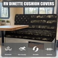 thumbnail image 4 of XYZCANDO Camo American Flag RV Dinette Cushion Covers Washable Bench Cushion Universal 2 Seat Couch Cover 1 Backrest Cover and 1 Bench Cover Camper Must Haves Black, 4 of 7