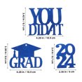 thumbnail image 3 of WASHWEPE 18Pcs Graduation Centerpieces Nonwoven Cloth Rectangular Decoration Blue Grad Decor for School Activities, 3 of 4