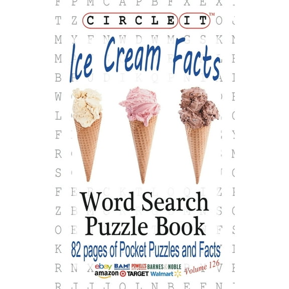 Circle It, Ice Cream Facts, Word Search, Puzzle Book, (Paperback)