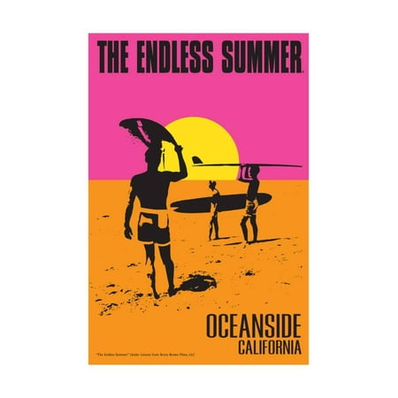 Poster Original Colour - Oceanside, California - the Endless Summer - Original Movie Poster Print Wall Art By Lantern Press
