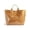 Brown, variant on Women's PVC Letter Print Tote Handbag, Gray