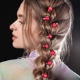 thumbnail image 5 of 30 Pcs Small Mini Pearl Hair Clips, Trianu Sweet Artificial Bangs Clips Decorative Hair Accessories for Women and Girls, Red, 5 of 7