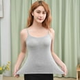 thumbnail image 4 of Women Tank Top Lady Bottoming Tees Built-in Bra Padded Push-Up Stretchable Modal Tops Camisoles Tube Vest, 4 of 5