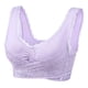 thumbnail image 1 of Sujetador con hebilla delantera y encaje para mujer: sin aros, fruncido sin costuras, yoga, dormir, nailon/spandex, todas las tallas, 1 of 4