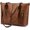 Solid-brown, variant on YOUI-GIFTS Large Shoulder Bag for Women Faux Leather Purse Work Bags with Multi-Pockets Designer Handbag