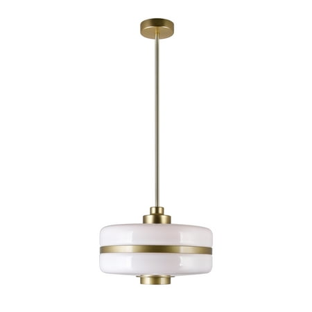 

1 Light Down Pendant with Pearl Gold Finish