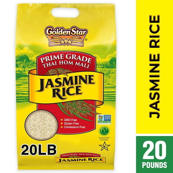 Golden Star Thai Hom Mali Jasmine Rice, 20 lbs