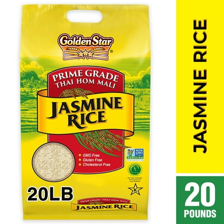 Golden Star Thai Hom Mali Jasmine Rice, 20 lbs
