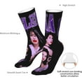 thumbnail image 5 of Selena Quintanilla Socks Mid-Calf Athletic Socks Crew Socks Boot Socks Dress Socks Funny Novelty Cotton Socks Gifts for Women Men, White, 5 of 6