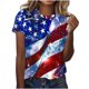 thumbnail image 1 of Tops de Ajuste Suelto para las Mujeres Sudadera Casual Impresa Manga Corta Cuello Redondo Superior, Poliéster, 1 of 6