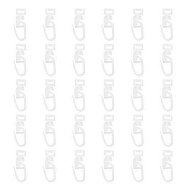 Uxcell 30Pcs 34mm Curtain Rail PVC Pulley for Doors Shower Curtain Tracks, White