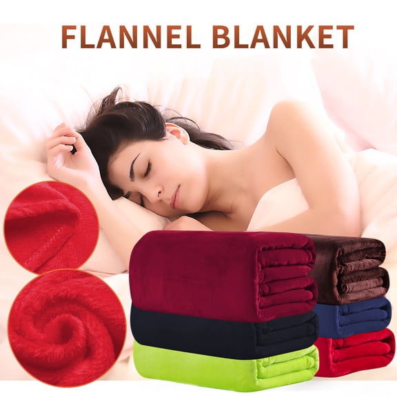 1X Blanket Air Conditioning Pure Color Blanket Flannel Gift Blanket Plain Color Blanket Blanket