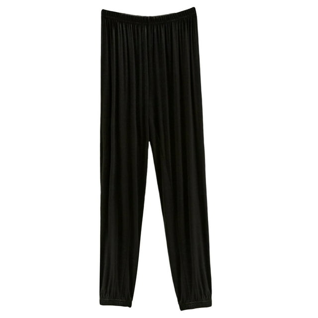 Dagugfen Pajama Pants for Women Drawstring Loose Fitting Home Clothes Pants Four Season Casual Solid Color