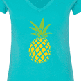thumbnail image 4 of Inktastic Summer Pineapple Women's V-Neck T-Shirt, 4 of 5