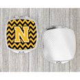 thumbnail image 4 of Letter N Chevron Black and Gold Compact Mirror, 4 of 4