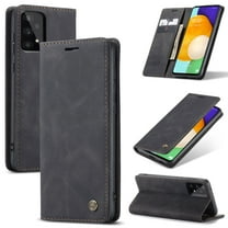 Feishell Slim Wallet Phone Case for Samsung Galaxy A53 5G 6.5 inch,Premium PU Leather Magnetic Closure Folio ID Credit Card Slots Shockproof Protective Flip Kickstand Phone Cover,Black