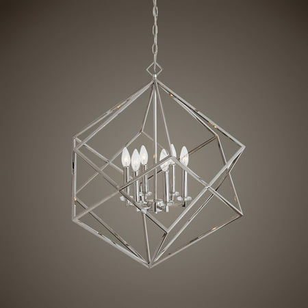 

Uttermost Euclid 6 Light Nickel Cube Pendant