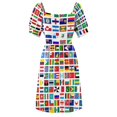 thumbnail image 5 of Flags of the world Sleeveless Dress party dress women elegant luxury Summer dresses for women Cocktail of dresses, 5 of 6