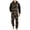 Army Green, variant on Men's Fuzzy Fleece Hooded Onesie Pajamas Loose Thick Thermal Baggy Adult Warm Full Zipper Long Sleeve Long Pants Sleepwear Lounge Fall Winter One Piece Pjs Zip Up Jumpsuit Army Green XX-Large