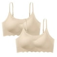 thumbnail image 2 of ATOYSOY 2 Pack Everyday Bra for Women Seamless Thin Lightly Comfort Bra Bralette Solid Color Underwear Workout Breathable Push Up Wirefree, 2 of 7