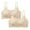 Beige, variant on 2 PC Womens Seamless Bras No Underwire Wireless Push up Bra Full Coverage Stretchy Bralettes Comfy Everyday Bras