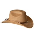 thumbnail image 4 of RUINIXCW Western Cowboy Hat for Men Women Cowgirl Hat Classic Felt Roll Up Fedora Hat with Leather Buckle Belt Wide Brim Jazz Hat Themed Party Cap Wedding Party Costume, 4 of 9