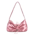 thumbnail image 1 of Bolsa De Hombro Bolso De Hombro Con Cordón Para Mujer, Bolso Informal Plisado, Bolso Brillante (Rosa) Tmvgtek Para Estrenar, 1 of 3
