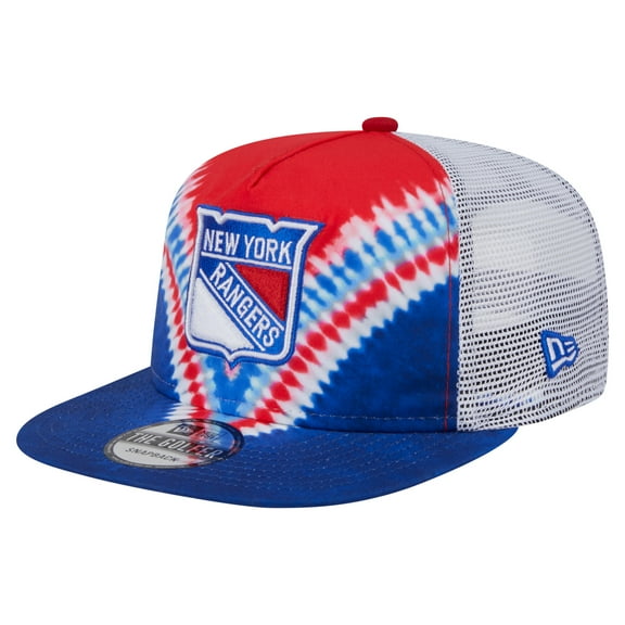 Men's-New Era  Blue/Red New York Rangers Throwback V-Dye Adjustable Golfer Hat