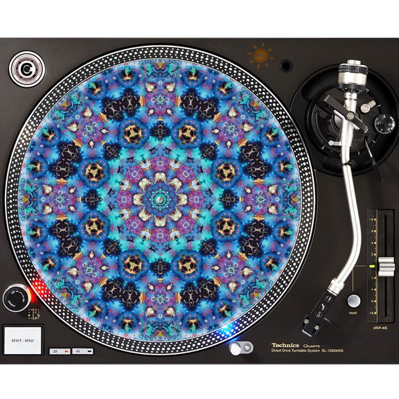 KuzmarK™ 12" DJ Turntable Slipmat - Blood Skull Horror