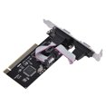thumbnail image 1 of WALFRONT Adaptateur d'Extension Double Série PCI vers DB9 RS232 RS-232 pour Ordinateurs de Bureau, PCI Série, PCI vers Série, 1 of 8