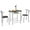 Sliver&black, variant on LEIYY 3 Piece Dining Set,Small Kitchen Table Set for 2,Breakfast Table Set,Kitchen Wooden Table and 2 Chairs for Small Space/Dining Room/Apartment,Metal Frame,Wine Rack,White&Light Oak