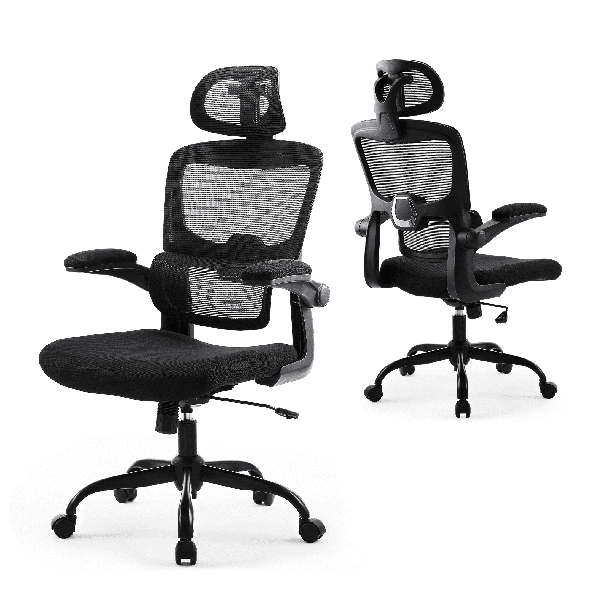 Ergonomic High Back Office Chair Home Office Chair with Armrest Black