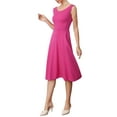 thumbnail image 4 of INSPIRE CHIC A-line Midi Dress for Women's Sleeveless 2026 Work Office Dress L Hot Pink, 4 of 6
