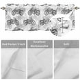 thumbnail image 3 of Gray Motorcycles Valances for Windows Vehicles Wheels Nostalgia Abstract Valance Curtains Rod Pocket Bathroom Small Window Treatments for Kitchen Living Room Bedroom, 54"x18", 3 of 7