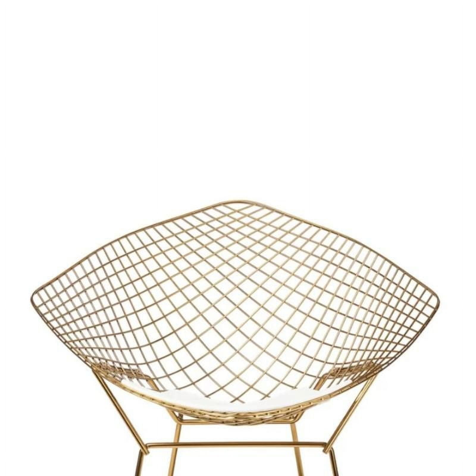 Plata Import Gold/White Diamond Bertoia Chair