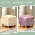 thumbnail image 6 of SCRAWLGOD Pink Marble Print Stretch Ottoman Slipcover Square Folding Storage Stool Ottoman Cover Breathable Footstool Covers Slipcover Chair Covers for Living Room, 6 of 7