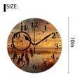 thumbnail image 2 of 10 Inch Wall Clock Battery Operated Silent Clock Decorative for Office, Kitchen, Outdoor, Living RoomSunset Sky Boho Chic Dreamcatcher Ethnic Tribal Gorgeous, 2 of 4