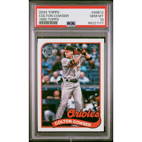 Graded 2024 Topps Colton Cowser #89B12 1989 Topps Rookie RC Baseball Card PSA 10 Gem Mint