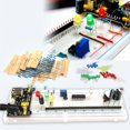 thumbnail image 4 of Kit de electrónica para principiantes con placa de 830 agujeros, potenciómetro de precisión, módulo de alimentación, LED, condensador de resistencia, compatible con STM32, Raspberry Pi, Arduino, UNO R3 Kuyhfg Sin marca, 4 of 5