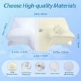 thumbnail image 2 of Homaryx Memory Foam Cervical Pillow, 2 in 1 Ergonomic Contour Orthopedic Pillow for Neck Pain, Contoured Support Pillows for Side Back Stomach Sleepers White, 2 of 7