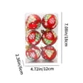 thumbnail image 3 of Clearance!Taotanxi Painted Clear Balls Christmas Balls 6Pcs 2.65 Inches(About 6 Cm) Christmas Tree Decoration Decorations For Christmas Tree Holiday Wreath Decoration Decorations Red, 3 of 6
