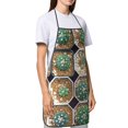 thumbnail image 4 of Pofeuu Cactus Garden Print Aprons with Pockets, Cute Aprons for Kitchen, Cooking, Server, Barber, Chef Apron, 4 of 7