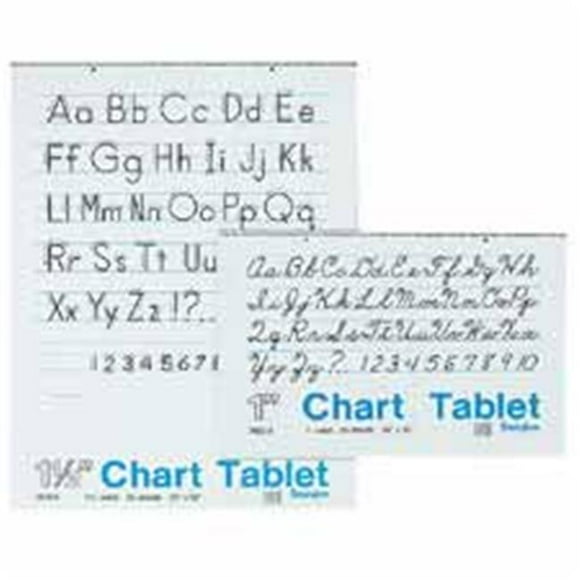 Pacon Corporation PAC Chart Tablet- Manuscript Cover- 1-.50in. Ruled- 24in.x32in.- 25 Sh- WE