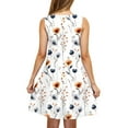 thumbnail image 6 of ZQUUVOU Women's Casual Floral Print Dress Sleeveless Round Neck Knee Length Skirt Multicolor, 6 of 6