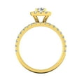 thumbnail image 4 of Certified 1.50ctw Diamond Halo Engagement Ring Bridal Set in 10k Yellow Gold (G-H, I2-I3), 4 of 5