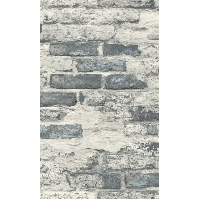 Grey & White Concrete Brick Effect Wallpaper R8389