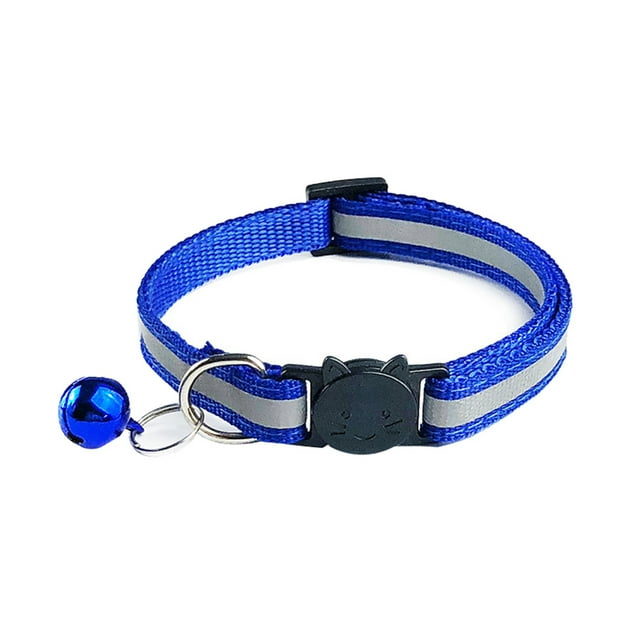 Visland 5 Pcs Reflective Puppy Dog Cat Adjustable Collar Release Buckle Neck Strap Pet Supply