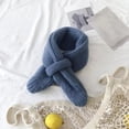 thumbnail image 3 of Tittly Scarf for Women Winter Scarf Kids Fleece Scarf Solid Knitted Scarves Warm Shawl Children Neck Warmer For Baby Boys Girls 04Y Hair Scarf Winter Scarf Blue One Size, 3 of 6